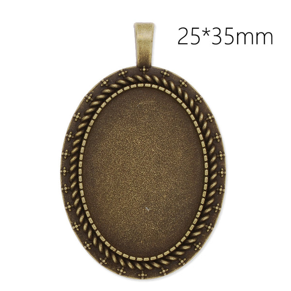 25x35mm Oval simple pendant tray,Zinc alloy filled,Antique Bronze plated,20pcs/lot