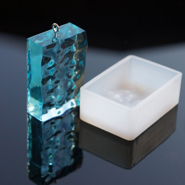 1 pcs Handmade clear silicone mould for resin jewellery ,Cabochons for earrings, pendants, polymer clay,Water Ripple Effect 38x25mm