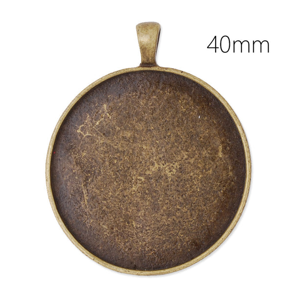 40mm Round Pendant tray,zinc alloy filled,antique bornze plated,20pcs/lot