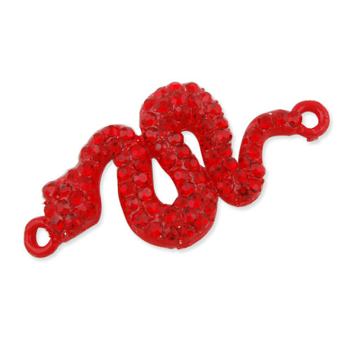 52*25 MM Snake Charm,Red Plated ,Hole Size 3 MM,The Design Fits Wrist Shape,Sold 10 PCS Per Package