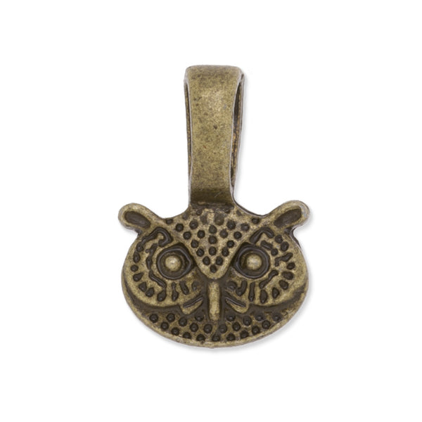 12x18mm Glue On Bails ,Jewelry Bails Vintage Owl ,Match Pendant Bails,zinc Alloy,Antique Bronze plated,50pcs/lot