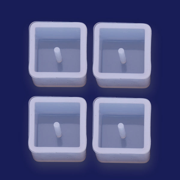 1 pcs Crystal silicone mold  Cube pendant Jewellery Making  Cabochons for earrings pendant Resin Silicone Mould Without hole Fashion