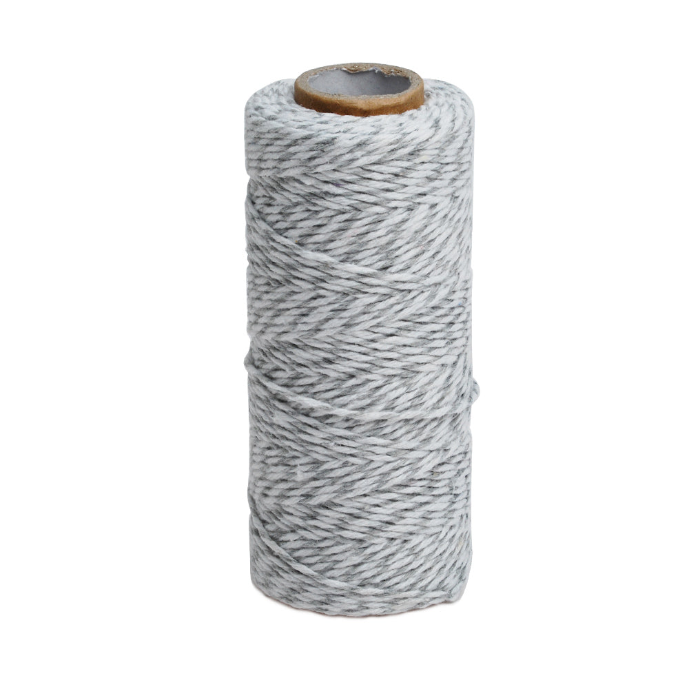 1 PCS Gray Cotton Bakers Twine 2 Ply(100 Yards/spool),Baker's Twine Gift Packing,Colored Cotton Yarn,Cotton String