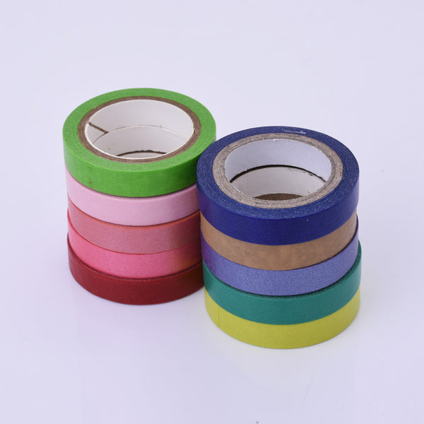 0.75cm*5m Candy Color Washi Tape,Jewelry Washi Masking Tape,HE ZHI Color Tape,1 Set sold