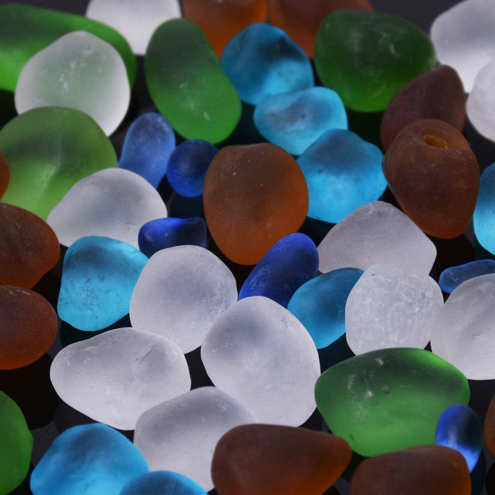 1-3MM Faux Sea Beach Glass Matte Glass Wedding DIY Favors Jewelry Use Mixed Color