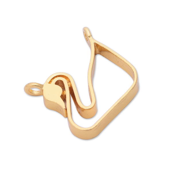 10 Gold Metal Swan frame 42*34*4mm open back pendant  Zinc alloy pendant trays Base accessories Blanks pendant