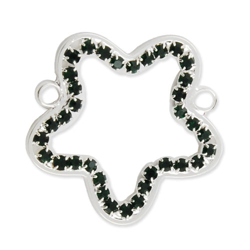 30MM Brass Base,Deep green Rhinestone,Star,Design Fits Wrist Shape