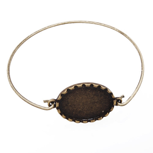 Bracelet With 18*25MM Oval Setting,Cuff,Adjustable,Antique Bronze Plated,Lead Free And Nickel Free,Sold 10PCS Per Lot