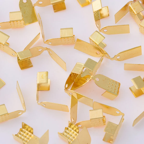 360 Gold 4mm*9mm Iron Cord Crimp end of Cord Crimps End Caps cord Bracelet Jewelry DIY Accessories