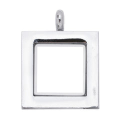 24.5x31.5mm magnetic floating locket,square with Clear rhinestones floacting charm lockets,5pcs/lot