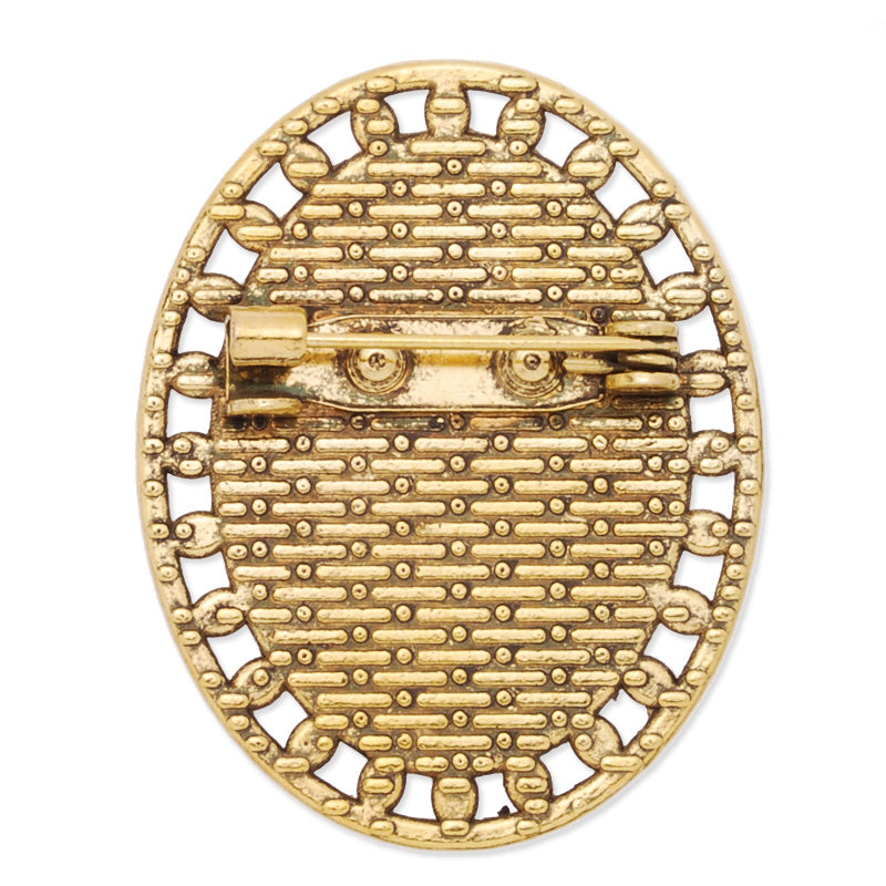 18x25mm anqitue gold plated oval brooch blank,brooch bezel,simple style,zinc alloy,lead and nickle free,sold by 10pcs/lot