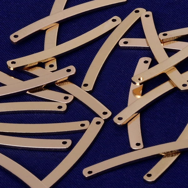 About 27*2mm tibetara® Brass Stamping Blank Bar Ready to Stamp Stamping Bar pendant Name Plated Jewelry Supply plated kc gold 20pcs
