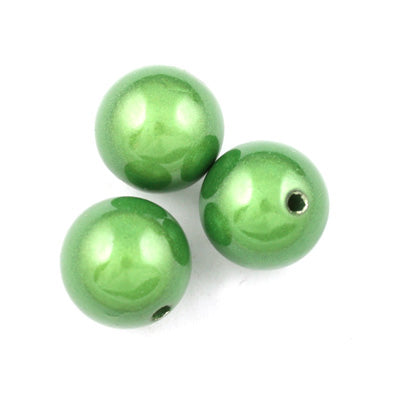 Top Quality 8mm Round Miracle Beads,Green,Sold per pkg of about 2000 Pcs