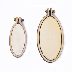 60*30mm oval (vertical) Mini Embroidery Hoop Lasercut Frame Cross Stitch Frame Tiny Embroidery Pendant Tiny Hoop diy Embroidery Pendant 1pcs