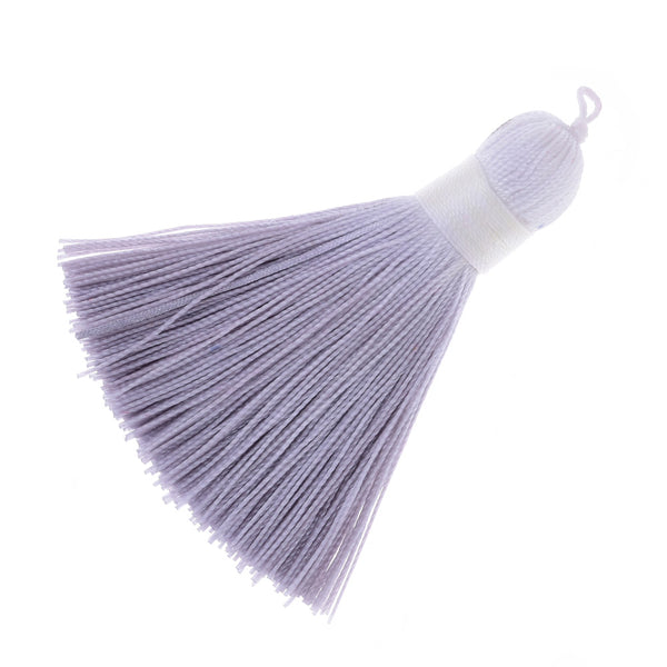 7.8cm  DIY Jewelry Handmade Tassels, Braided Long Handmade Jewelry Tassels Silver gray,6pcs/lot