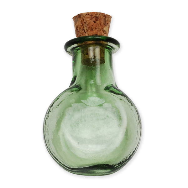 20 * 25mm Colored Bottle Wishing Bottle,Green Small Glass Flat Bottle With Cork,Empty Glass Faceted Round Bottles,Glass Jar,10pcs/lots