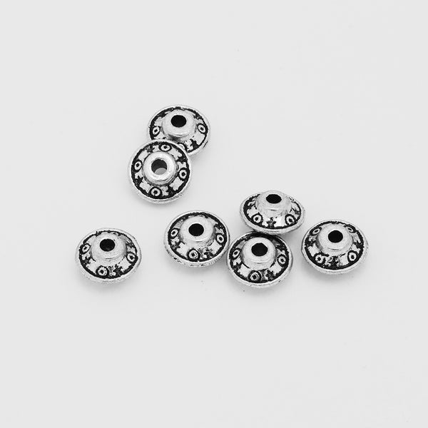 8.5mm Tibetan Beads,Euro Style Beads,Jewelry Buddhism Beads,Large Hole Spacer beads,Thickness 4.5mm,Sold 50pcs/lot