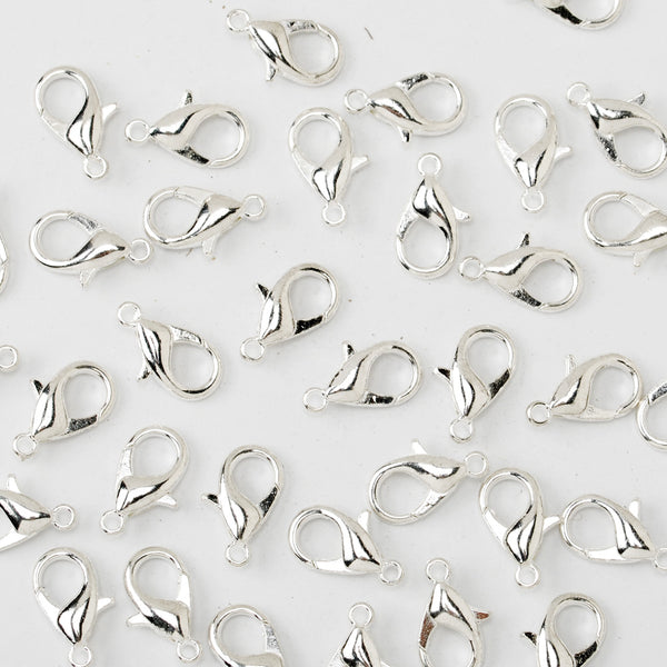 18mm Alloy Lobster Clasps Fastener Hooks Jewellery-making,silver 50pcs