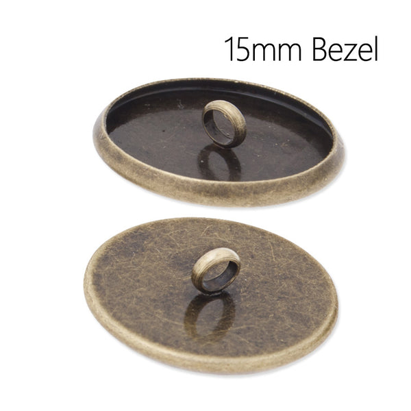 15mm bottle cap with one loop,brass filled,antique bronze,50pcs/lot