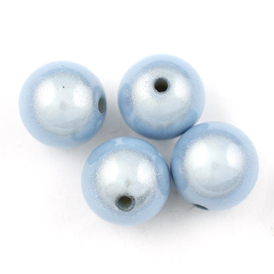 Top Quality 6mm Round Miracle Beads,Ice Blue,Sold per pkg of about 5000 Pcs