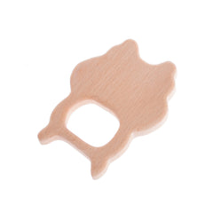 68*51mm Baby Teething Toy Wooden Teether First baby toys Handmade Baby toy Jewelry Wooden toy cat shape 2pcs 10187954