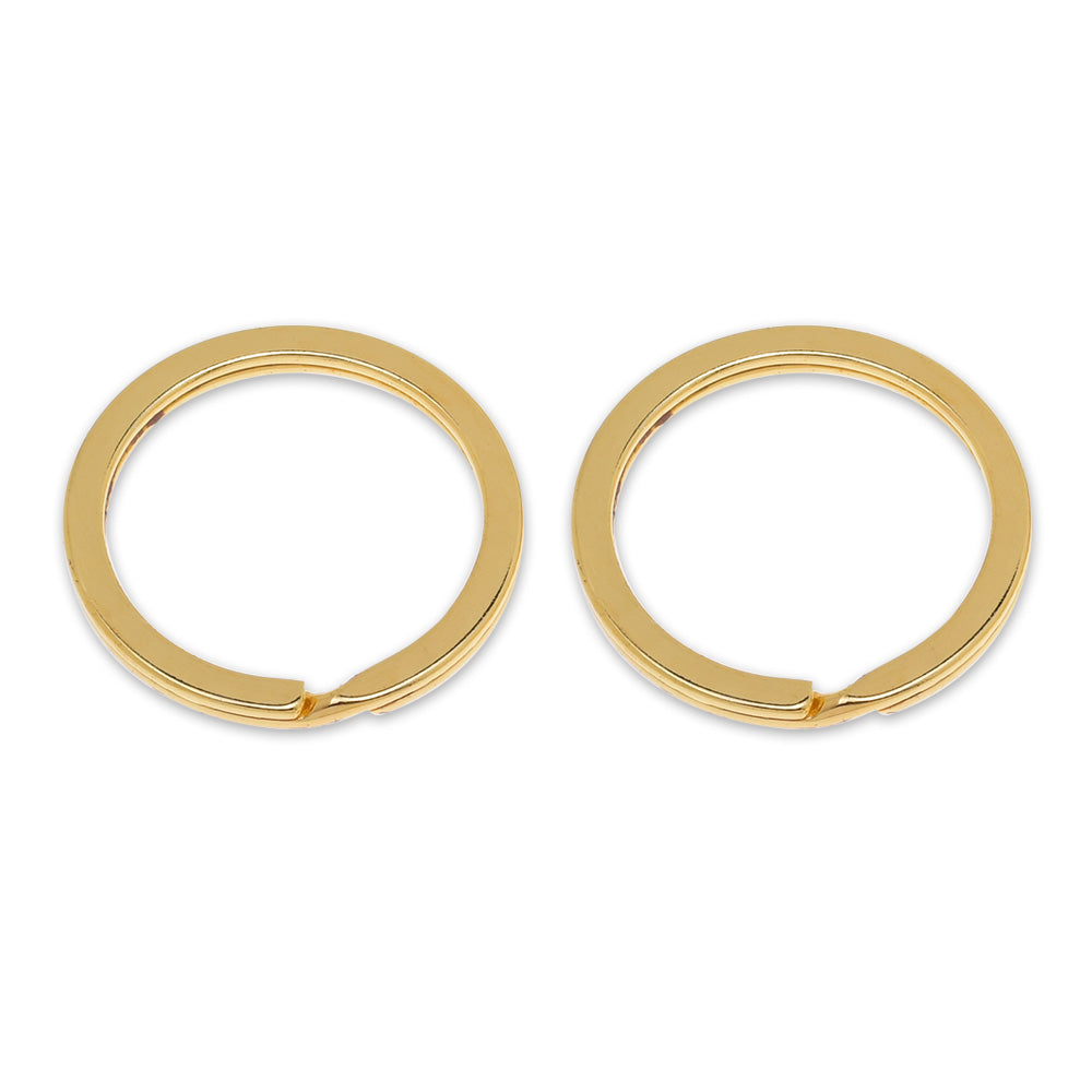 20mm Iron Flat Keychain Ring Clasps Round Keychain Ring Connector Split Ring DIY Key Chain gold 50 pcs 10182904