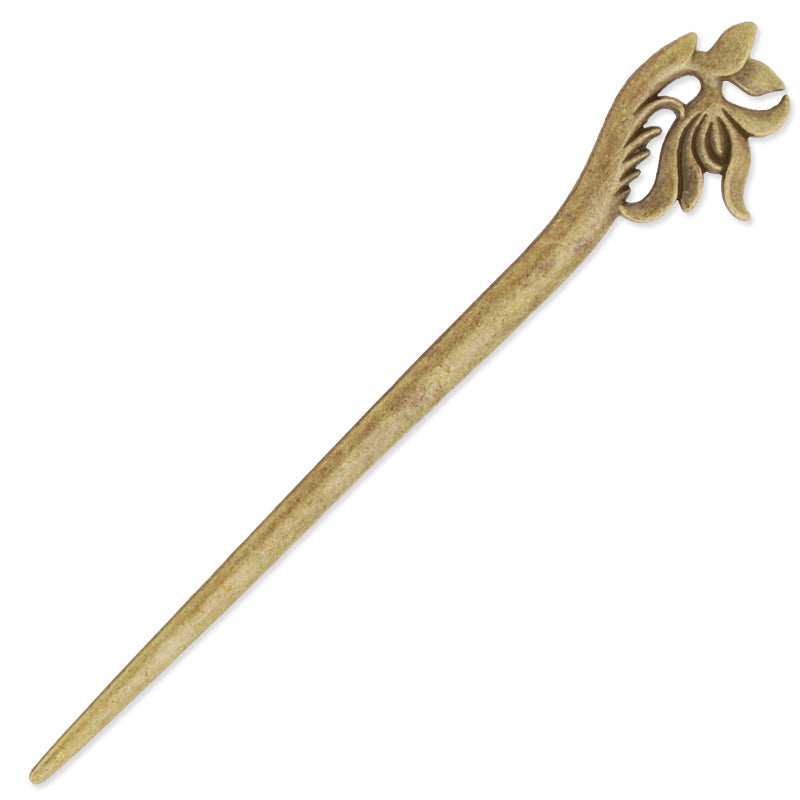 26x145mm Antique Bronze Hair Stick,Flower,Metal Hair Stick, Hair Accessories,Hair Sticks Hairpin,10PCS/lot