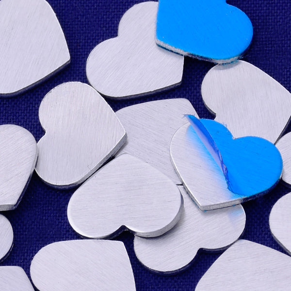 20pcs about 3/8"x3/8" tibetara® aluminum love heart Stamping supplies Metal Blank Fantastic Shine 18 Gauges
