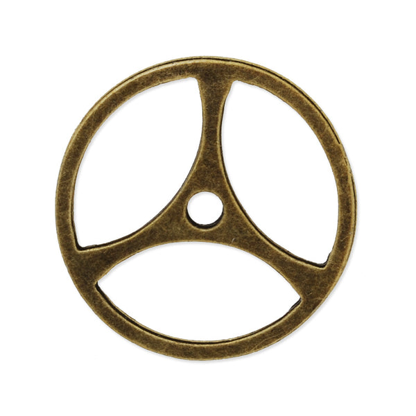 20mm Antique Bronze Metal Steampunk,Gear Charms Connector for Gear Jewelry,50 picecs/lot