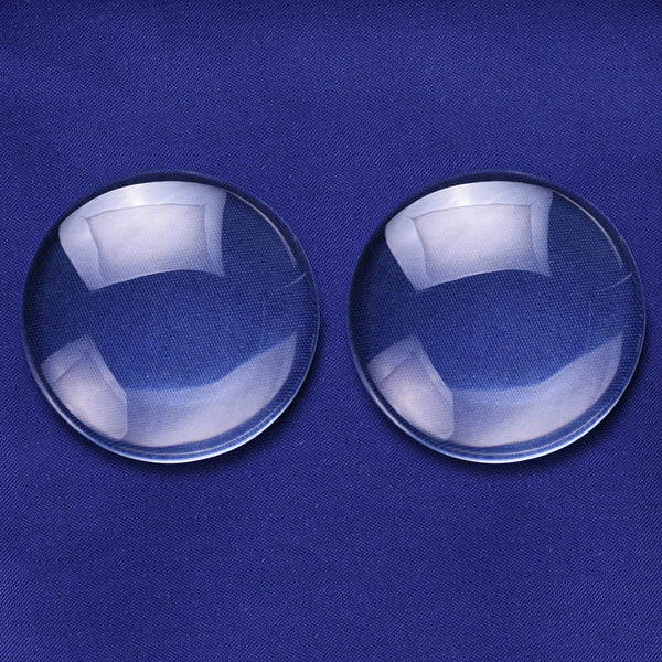10PCS 45MM Round Flat Back clear Crystal glass Cabochon 10MM Thick Top quality