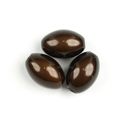 Top Quality 9.5*14mm Olive Miracle Beads,Deep Coffee,Sold per pkg of about 880 Pcs
