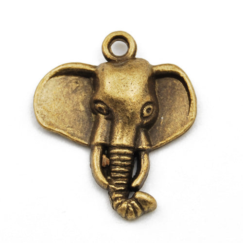 27*23mm Vintage antique bronze Zinc alloy Charms,The elephant,sold 50 pcs per pkg