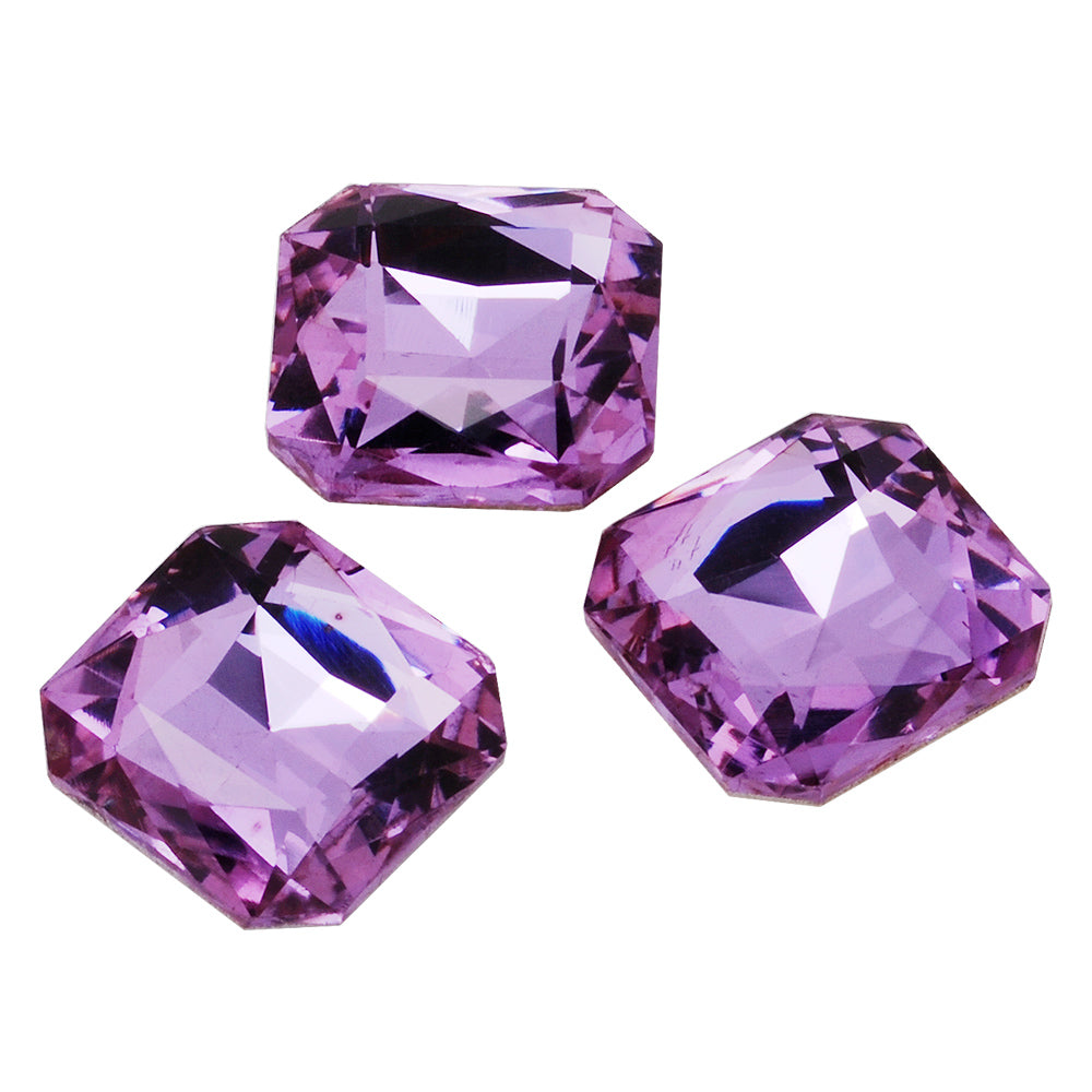 23mm Octagonal bottom tip Crystal Fancy Stone,4675,Cushion Cut Gem,Square Purple Crystal Faceted Stone,10pcs/lot