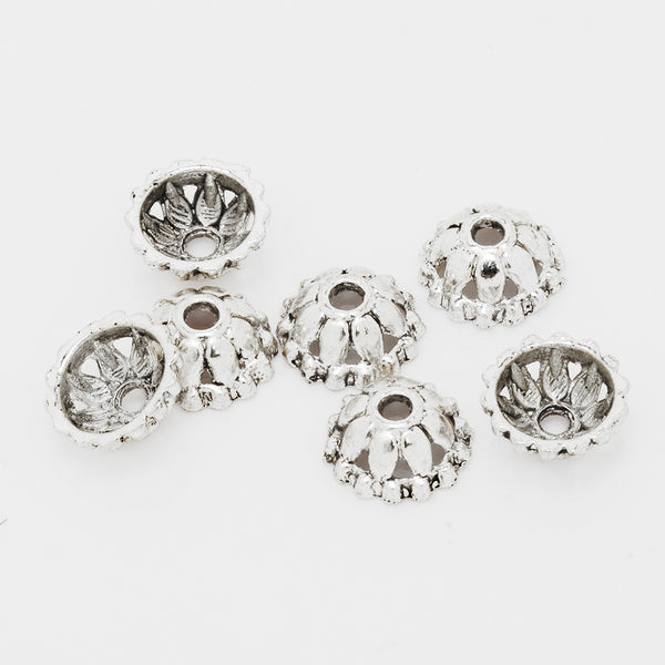 8mm Diy Bead Caps,Antique Silver Hollow Beads Caps,Jewelry Findings,sold 100pcs/lot