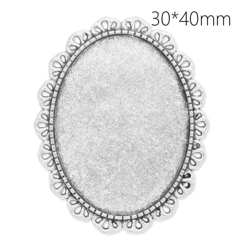 30x40mm anqitue silver plated oval brooch blank,brooch bezel,arabesquitic around,zinc alloy,lead and nickle free,sold by 10pcs/lot