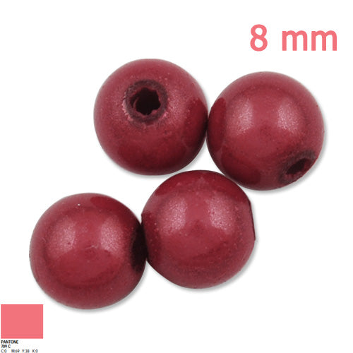 2013-2014 New style Top Quality 8mm Round Miracle Beads,Coral,Sold per pkg of about 1800PCS