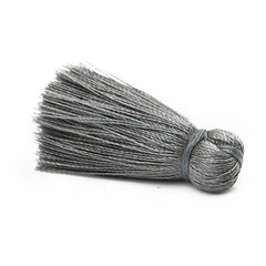 3cm Silky Tassels,Deep Gray Fashion Mala Necklace Tassels, Handmade Jewelry Tassels, 20pcs/lot