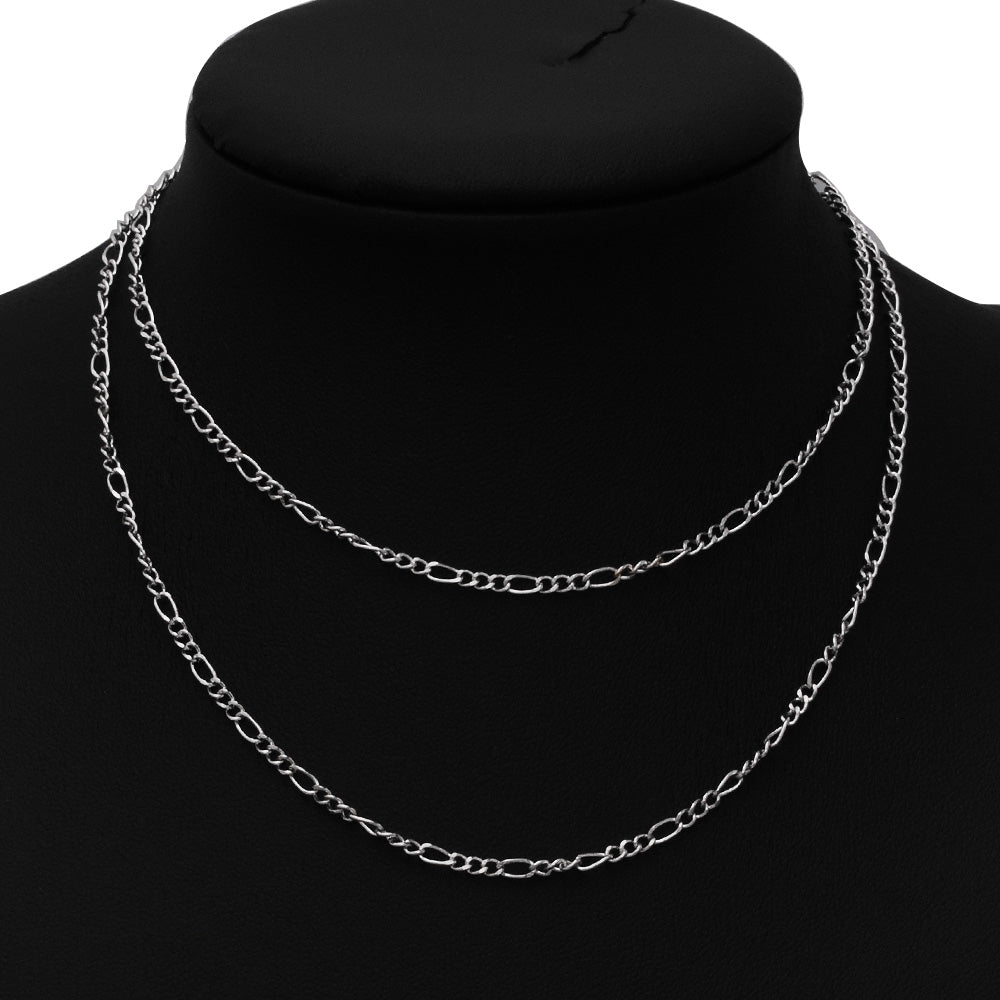 24" 6*2.5mm Imitation Rhodium Twisted Jewelry Necklace Chain,Approved spent Chain Figaro Chains,sold 20pcs/lot