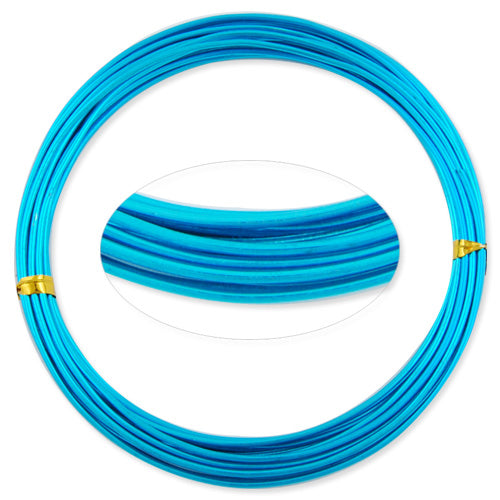 1.5MM Anodized Aluminum Wire,Blue Coated, round,5M/coil,Sold Per 10 coils