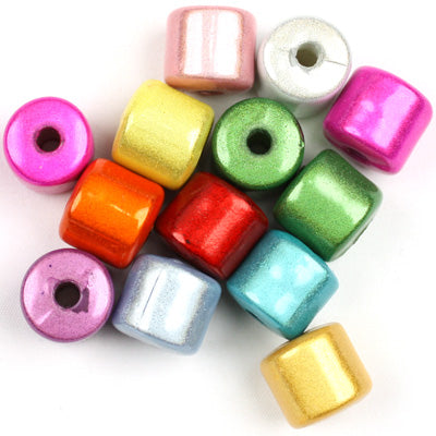 Top Quality 8*8mm Tube Miracle Beads,Mix colors,Sold per pkg of about 1300 Pcs