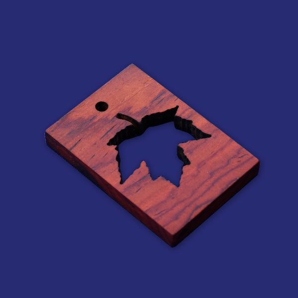 1 Rectangular frame 34.5x24x4mm wooden pendant Maple Leaf  Resin Setting Blanks handmade wood resin jewelry