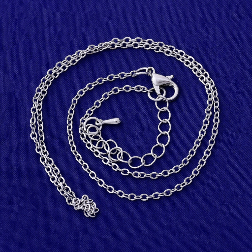 18" White K Necklace Chain Metal chains Bracelet chains bulk Custom jewelry 20pcs 10162703