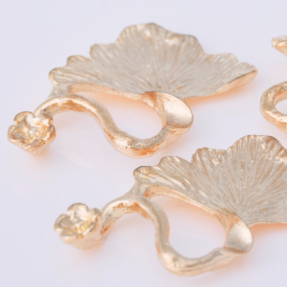 10 Gold 3.0*3.2 cm Charm Alloy Leafs Metal Pendant accessories Jewelry findings Diy Handmade Pendants
