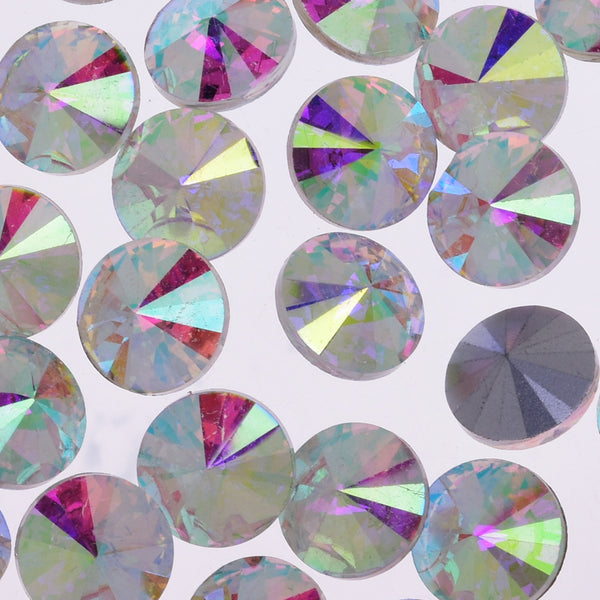 12mm Pointed Back Rhinestone  crystal stone Satellite stone Clear Handmade jewelry Accessories decoration clear AB 50pcs 10181857