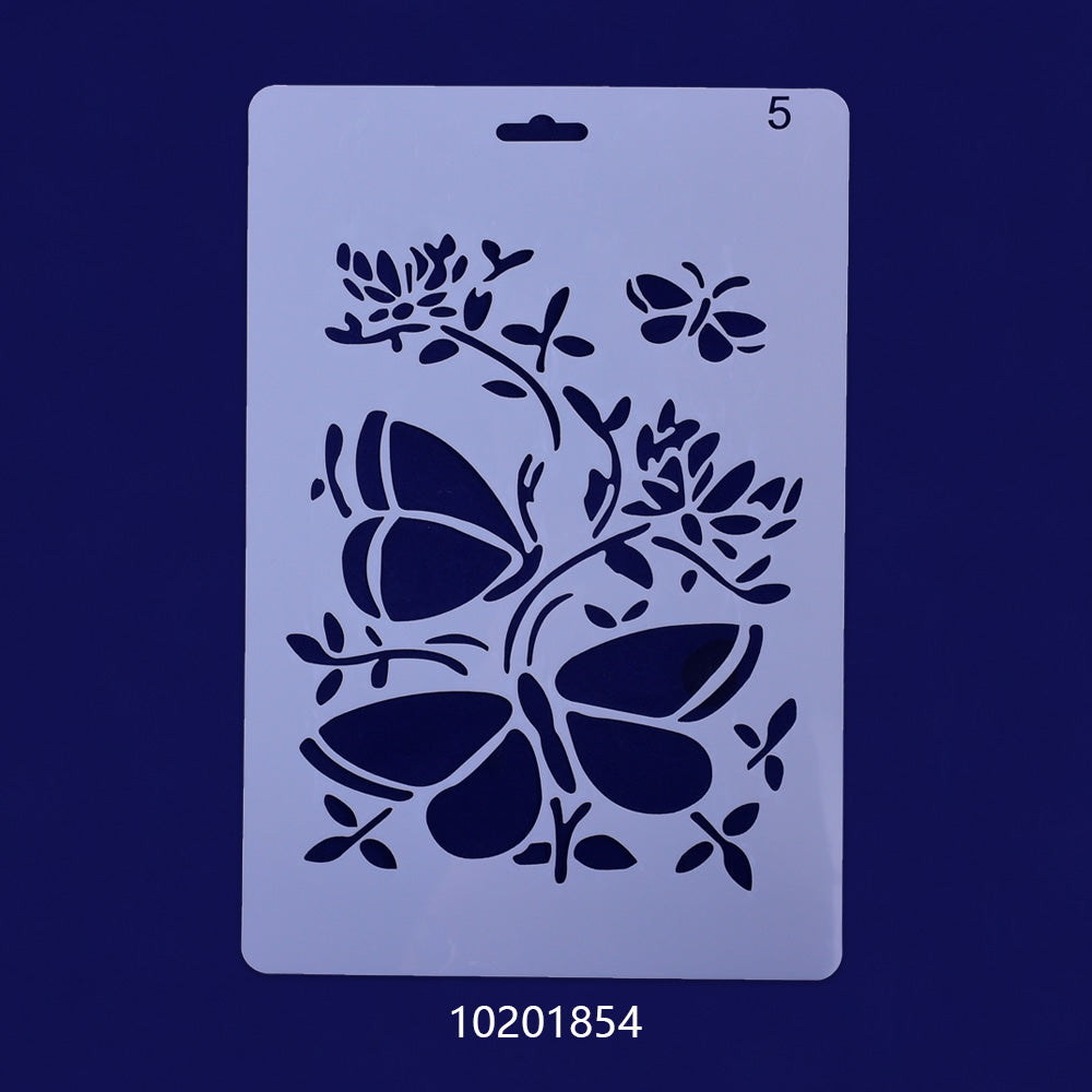 25*4.7cm Mylar Stencils Plastic stencil Reusable Mylar Stencils Planner and Craft Projects butterfly and Pattern Craft Stencil 1pcs 10201854