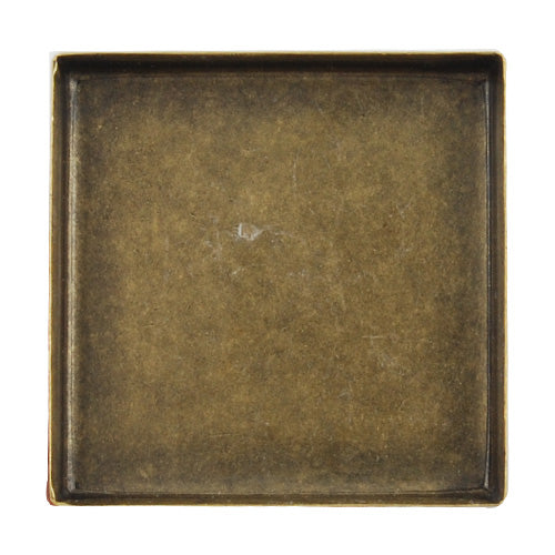 Antique Bronze plated Adjustable Ring Base Setting Pendants With 25*25 MM Square Pad