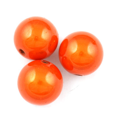 Top Quality 10mm Round Miracle Beads,Orange,Sold per pkg of about 1000 Pcs