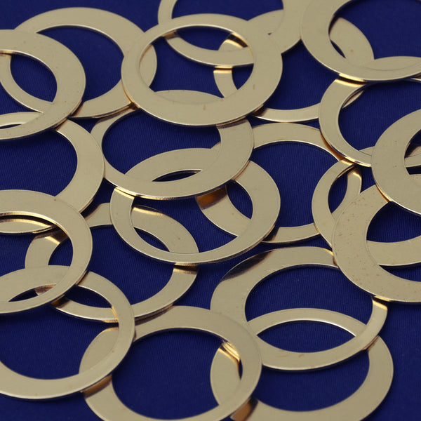 20pcs about 1 3/8" tibetara® Brass Round Washer Stamping Blanks Fantastic Shine 18 Gauges DIY Stamping Blanks Jewelry