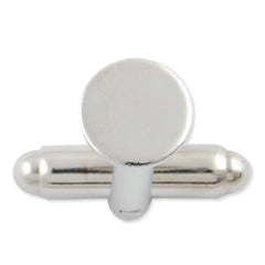 Rhodium Plated Cufflink Blanks with a 8mm Glue Pad