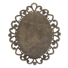 30x40mm Oval Pendant Trays,Zinc Alloy filled,Antique Bronze plated,20pcs/lot